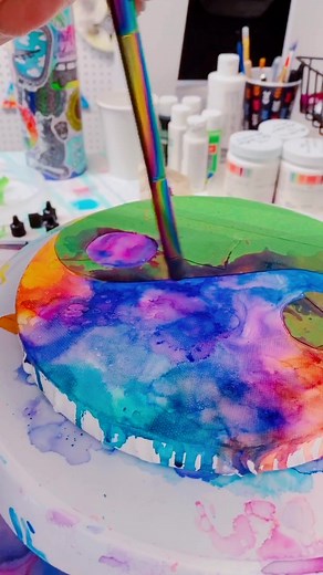 Yin Yang Alcohol Ink Art Tutorial