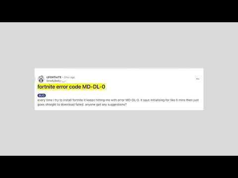 How To Fix Fortnite Error Code MD-DL-0?