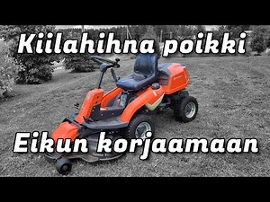 Vaihdetaan Husqvarna Rideriin leikkuupöydän kiilahihna ja kokeillaan onko laakereissa välystä