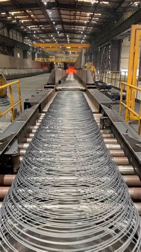 This is how the steel wire is made. It seems to be cold, but in fact it is hot as hell.🔥 #steel #steelmaking #wire #manufacturing #engineering #beautyofsteel #production #rollingmill | The Beauty of Steel