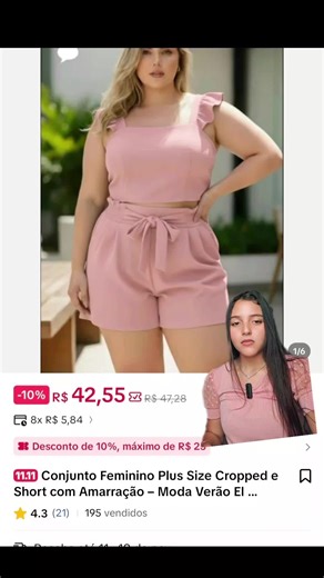 conjunto moda verão Plus size #tiktokshop #roupasplussize #oferta #modafeminina