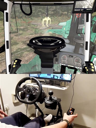 Jenz Cobra wood chipper Thrustmaster Farmstick Steering Wheel #dkgc #fs25 #jenz #farming #farm