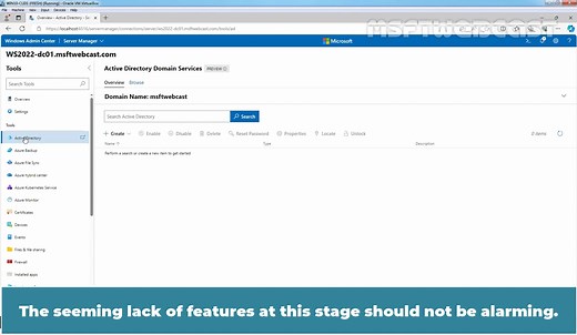 用Windows Admin Center管理Active Directory