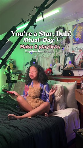 I created my own musical magical ritual✨🎶 It's Day 1! Happy New Moon! Time to create 2 playlists, 1 with music you love to MOVE your body to & 1 with music you love to SING loudly & proudly! Stay tuned for Day 2! I created a unique ritual involving music bc that's my favorite way to express ENERGY. I didn't resonate with journaling my thoughts so why not create a ritual for anyone needing a positive mind shift who also doesn't resonate with journaling. I open you to be curious with the world & 