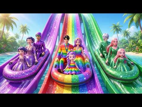 K-Pop Demon Hunters Rich Purple Family VS Poor Rainbow Family VS Green Family - A Touching Story