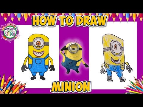 How to Draw STUART the MINION ! Easy Step-by-Step Drawing for Kids | Kay Kay’s Art Studio