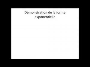 Nombres complexes bonus : Démonstration de la forme exponentielle