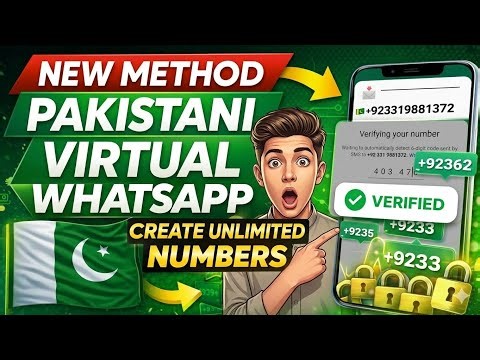 NEW Pakistani🇵🇰 Virtual WhatsApp Method 😱 | Create Unlimited Numbers 2026 🔥