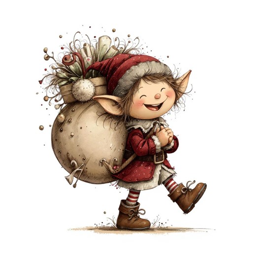 Christmas Elf Clipart: Festive Holiday Graphics (digital Download - 28 Pngs) - Etsy Canada