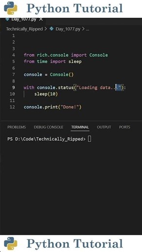 Add a Loading Spinner to Your Python CLI | Python Tutorial