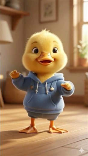 Cute Yellow Duckling Dance Performance 🐤💃✨