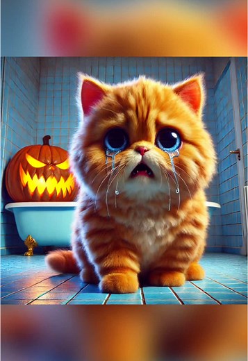 ‼️Halloween Thrills‼️🎃😈😭😭😭😭😭 #halloween #horror #catoftiktok #cartoon #catstory #catlover #aiart