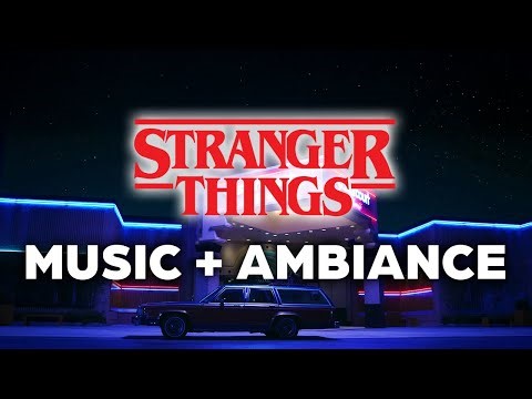 Stranger Things | Music & Ambiance | Peaceful Thunderstorm Outside Starcourt Mall
