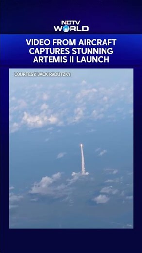 Video From Aircraft Captures Stunning Artemis II Launch