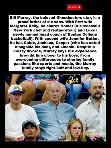 Bill Murray’s Six Sons From Celebrity Chef to College Basketball Coach and Rising Actor #shorts