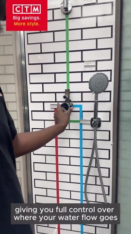 Modern shower divertor to switch between head and handheld