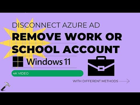 Remove work or school account in Windows 11