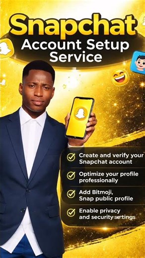 Je peux créer et configurer votre compte Snapchat Contactez-moi.https://www.fiverr.com/s/Zmj2o08