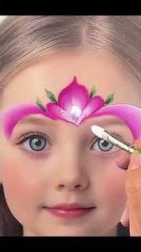 Fastest Floral Crown Face Paint You'll See Under 1 Minute! #facepainting #tutorial