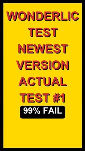 WONDERLIC TEST NEWEST VERSION ACTUAL TEST #1