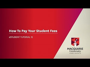 eStudent Tutorial 12 - How To Pay Your Student Fees