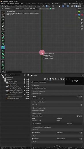 How to create IfcProfile, IfcColumnType and IfcColumn in Bonsai BIM for Blender