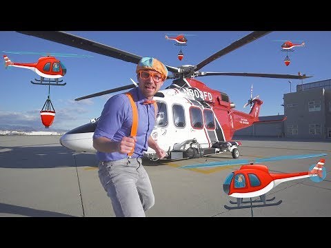 Blippi Firefighting Helicopter | Learn Machines for Kids with Songs for Children | Blippi Toys