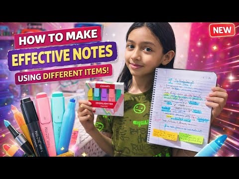 Study smarter, not harder! ✍️ Learn how to make colorful & effective notes using pens,highlighters