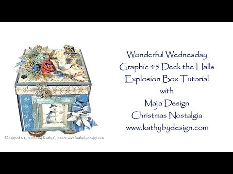 Graphic 45 Deck the Halls Christmas Explosion Box Tutorial