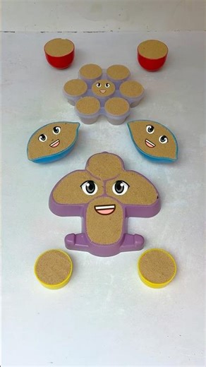 Try Not To Feel Satisfied 😵 Kinetic Sand Faces Crushing | ASMR Smash #shorts