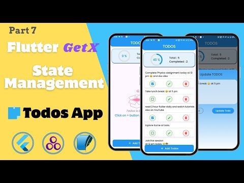 Todos app in Flutter || Flutter Todos App in Flutter with Sqlite and Getx || Part 7 , #getx #flutter