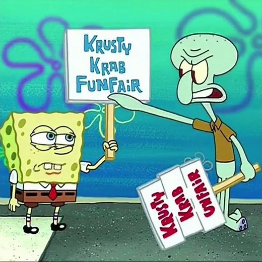 SpongeBob, it's "unfair," not "funfair"!