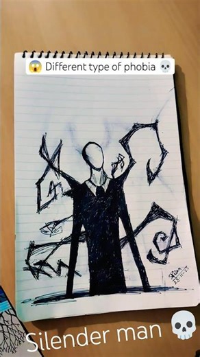 😱 Different type of phobia 💀|| day-9 of scary drawing || #shorts #viral #dark