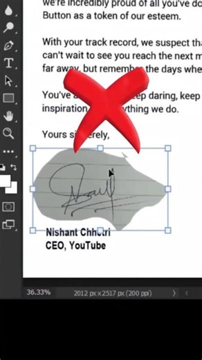 adobe Photoshop sign copy from page photo edit