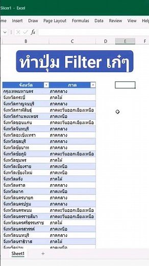 Excel ทำปุ่ม Filter | Slicer