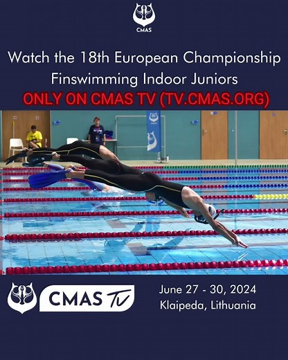 📣 Exciting News - Livestream on CMAS TV 🌊🏊‍♂️