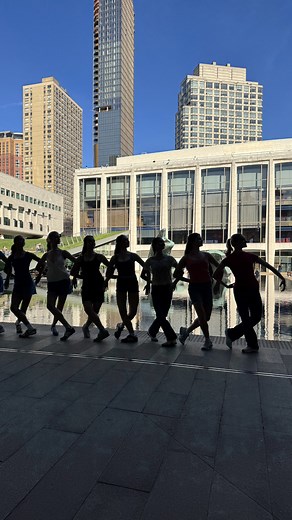 Jerome Robbins' GLASS PIECES—hailed for its brilliant translation of NYC pedestrian movement into pulsating poetry in motion—will be making its SAB Workshop debut in about a week. Our students are so excited to perform the third movement of this exhilarating ballet that they've been dancing it all over the Lincoln Center campus...literally. You won't want to miss them as they perform it on the Peter Jay Sharp Theater stage, June 7 at 2 PM and 8 PM, as well as at our Benefit Performance on June 9