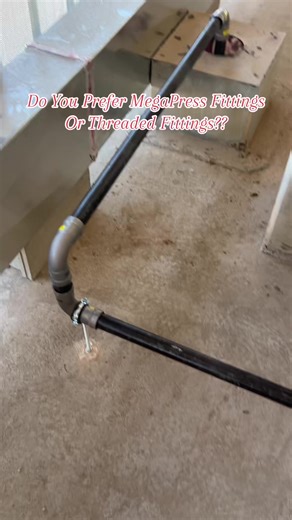 Do You Prefer MegaPress Fittings Or Threaded Fittings?? #megapress #viega #gas #viral #comercial @Milwaukee Tool