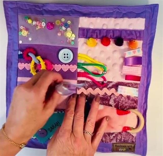 Personalised Sensory Fidget Blanket: Medium Calming Sensory Mat for Autism, ADHD, Dementia and Anxiety Relief - Etsy
