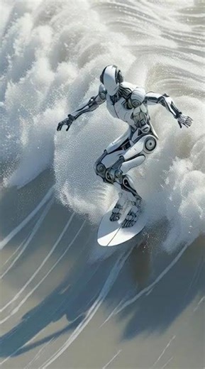 Surfing 👌Robot AI AGI #shorts #reels