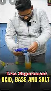 Acid Base & Salt Neutralization Reaction | 🧪Live Experiment
