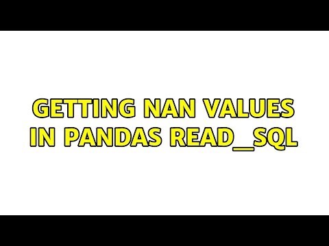 Getting Nan values in pandas read_sql