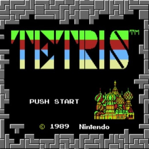 Tetris Opening/Title Screen (with Balalaika with Distortion audio/theme played on it)
