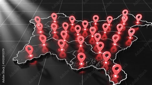 Iran Map Animation Dark Geographic Map of Iran, Middle East Country Map