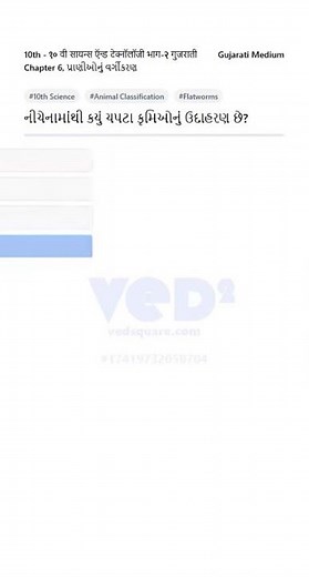 10th Science Ch6 Animal Classification Flatworms Example