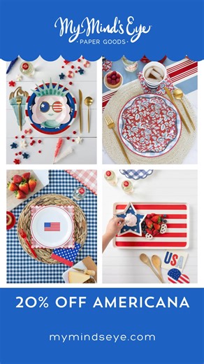 285 reactions · 13 shares | Red, white and BOOM! 裡 Celebrate in style with our unique, fun party decor. 拾 Save 20% off all 4th of July party decor today! | My Mind's Eye | Facebook