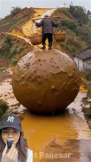 Grandpa, watch out for the rolling ball ⁉️Wow, you're so good at kung fu 🥰