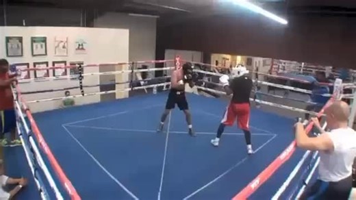 I think this is Jorge Linares with the heavy right hand. Guy looked like he got shot. @boxer_____school @gerry___murphy | Murphy's Boxing Gym