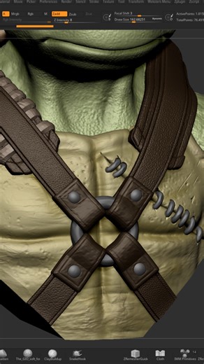 How I'm making belts for my models in #zbrush