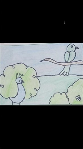 children draw jungle scene #art #simpleartforkids